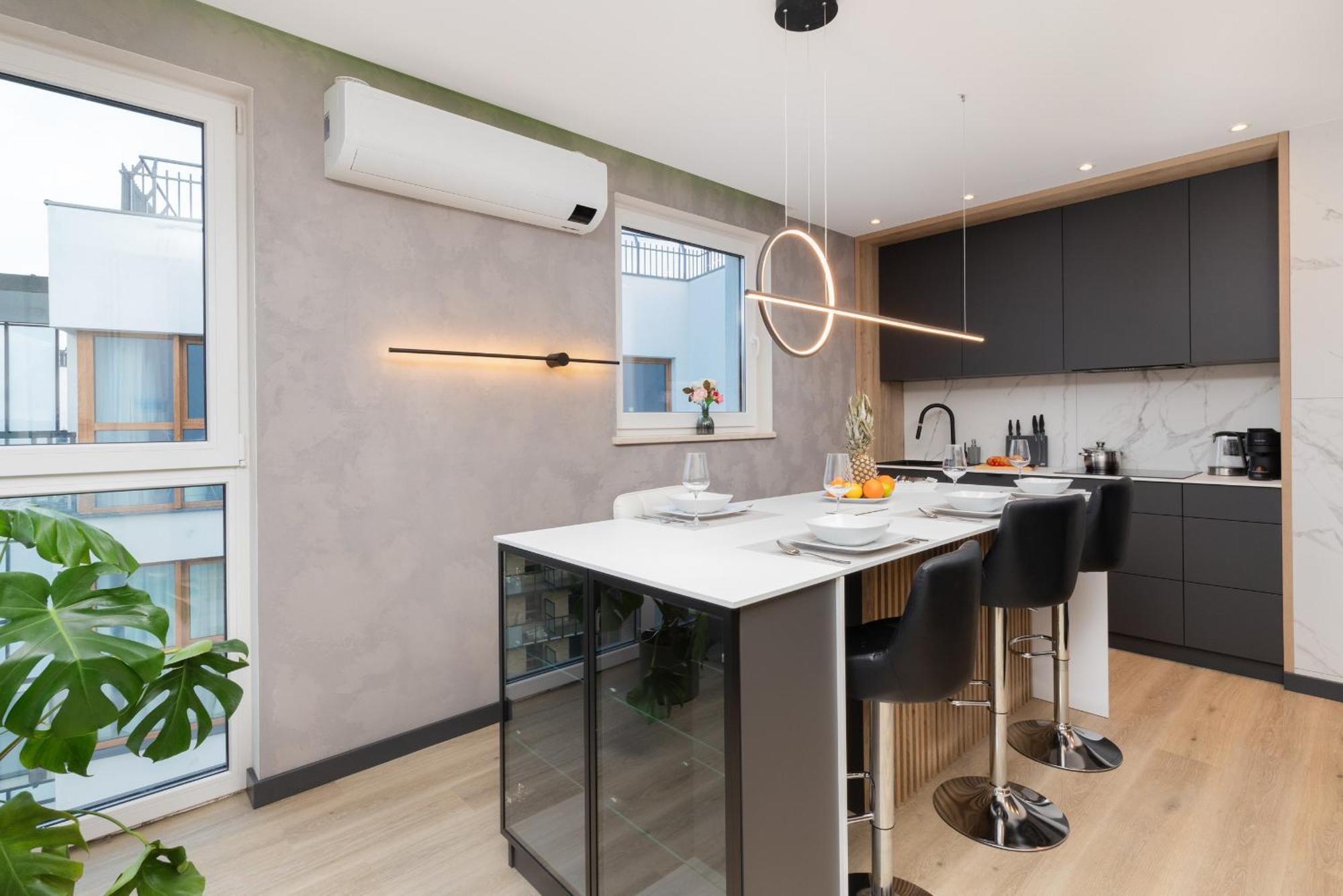 With Two Bedrooms, Balcony, Parking And Access To Sauna In By Renters Apartment Gdansk